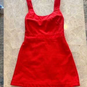 Anthropologie Red Mini Dress